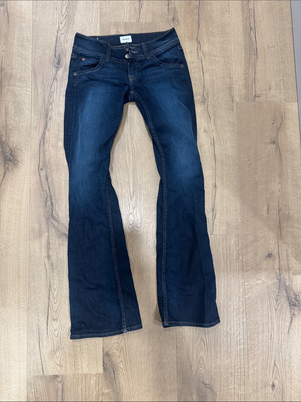 Hudson Jeans Dark Blue Flare Wide Leg Jeans